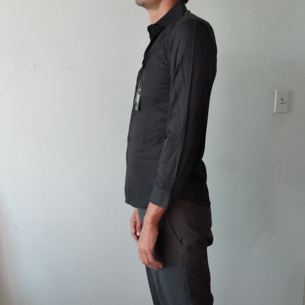 Men's Classic Black Button Down Shirt